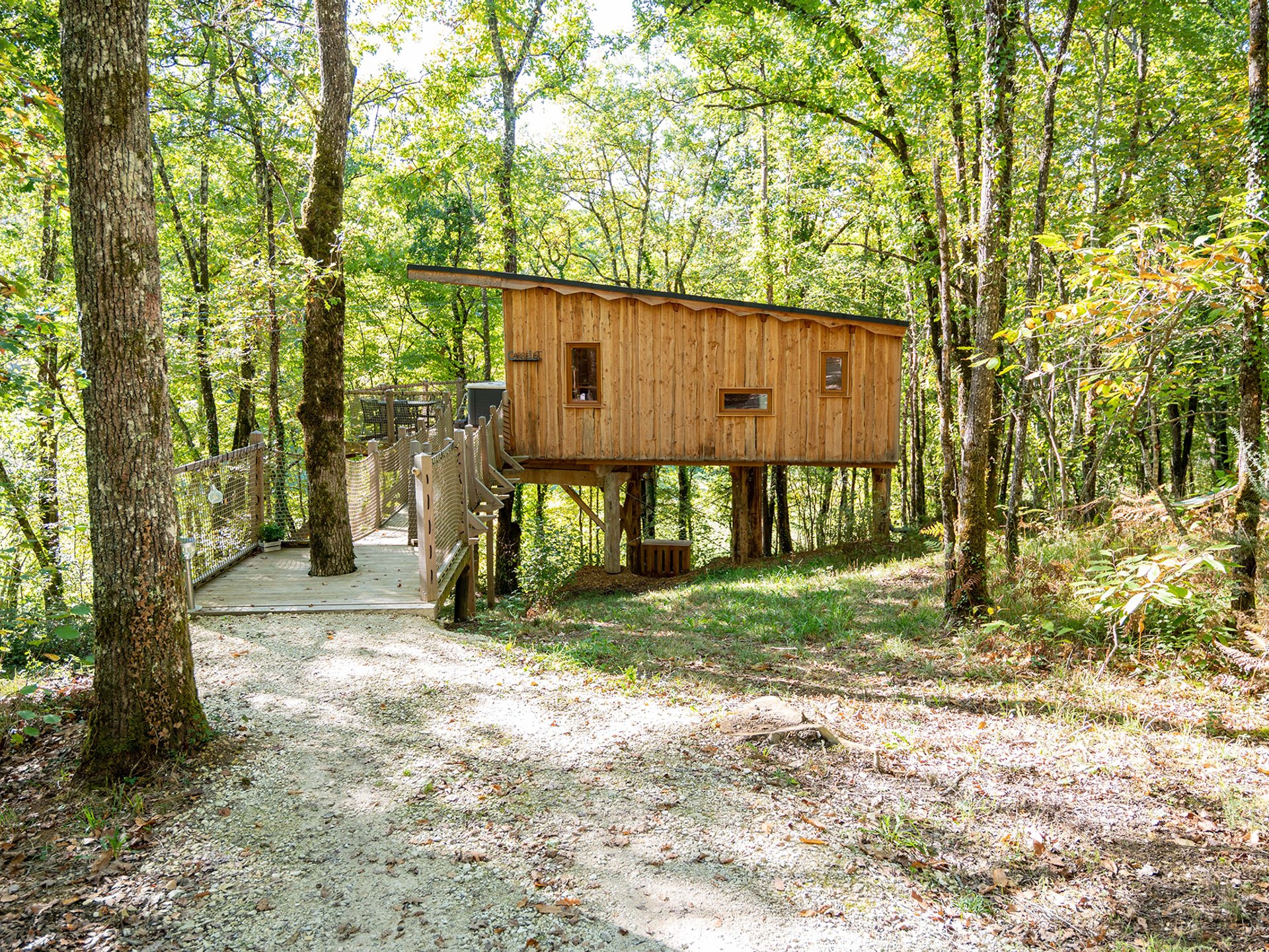 Cabane en bois dans la forêt